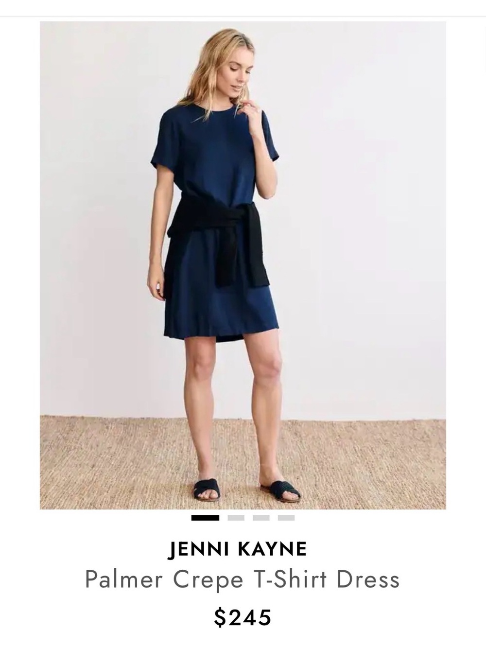 Jenni Kayne Palmer creep Tshirt dress Navy Short-Sleeve